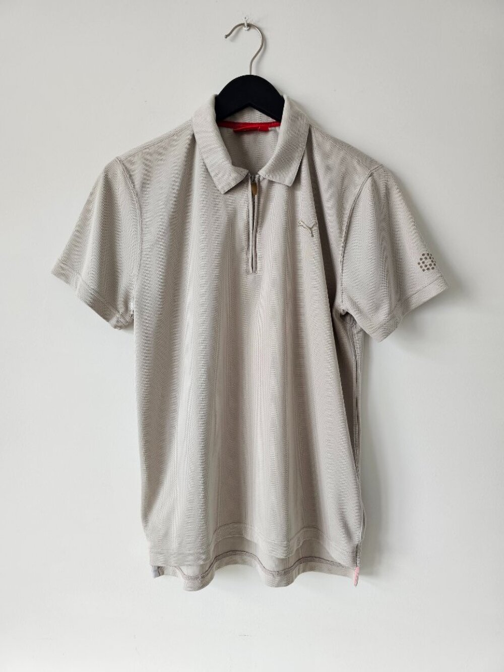 Puma Beige USP Ultimate Sports Performance SS Collar 1/4 Zip Shirt Men's Medium